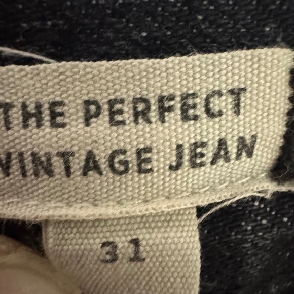 Madewell The Perfect Vintage Jean Women's Black Wash Distressed Straight Leg 31 - Picture 3 of 8
